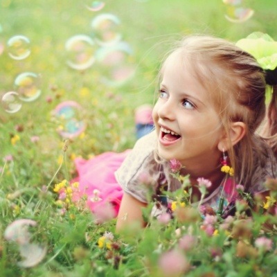 Child smiling after children's dentistry visit