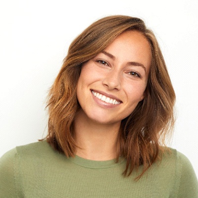 woman smiling with veneers in Chesapeake