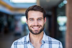 Man with an aesthetic smile